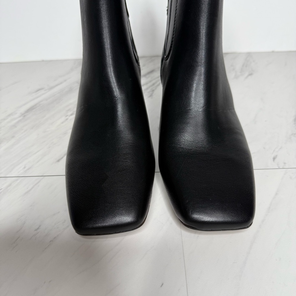Franco Sarto Nellie Black Chelsea Heeled Bootie 8M - Picture 10 of 14